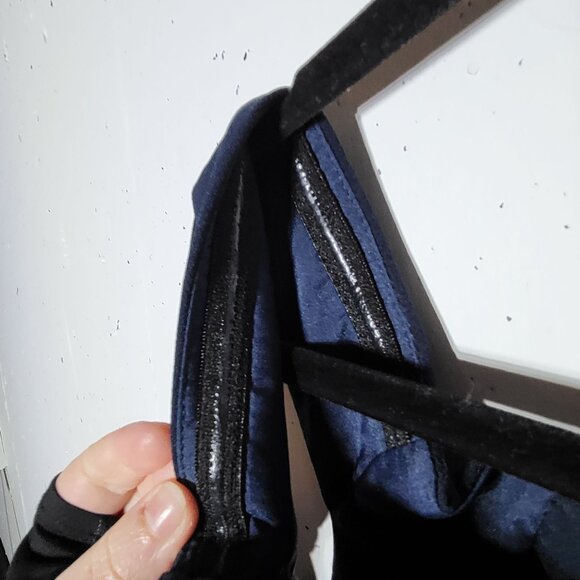 Dessy Collection Vivian Diamond Blue Crepe Bridesmaids Dress Size 10 3040 Bow - Picture 6 of 12